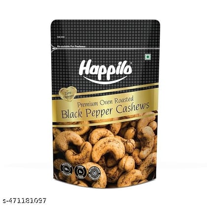 Happilo Premium Oven Roasted Cashews Black Pepper 160g
