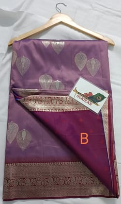 Pure banarasi soft silk sarees with rice pallu and booti blouse