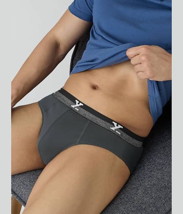 XYXX Pack of 1 Cotton Briefs For Men's ( Grey )
