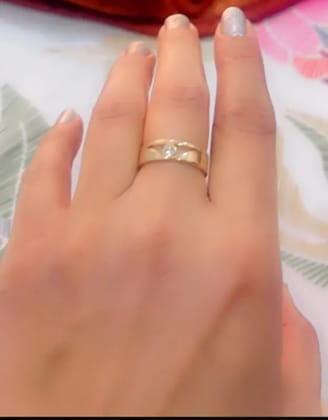 Anti tarnish 18k gold plated ring