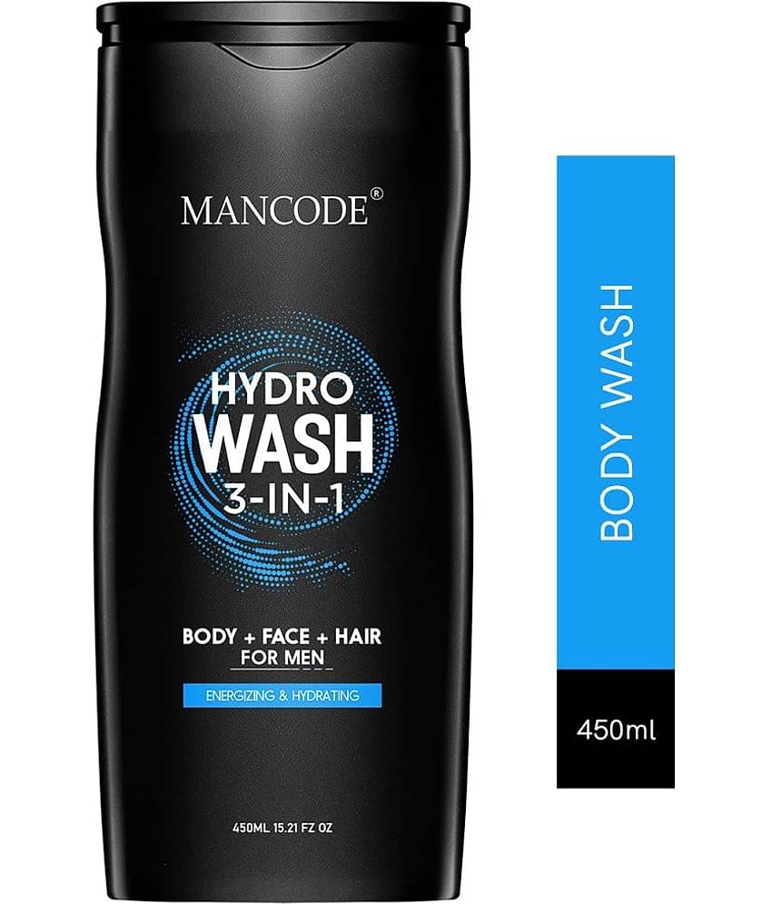 Mancode Hydro Body Wash For Men, 3 In 1 Active Body Wash For Body, Shower Gel For Men, 450 ml (Pack of 1)
