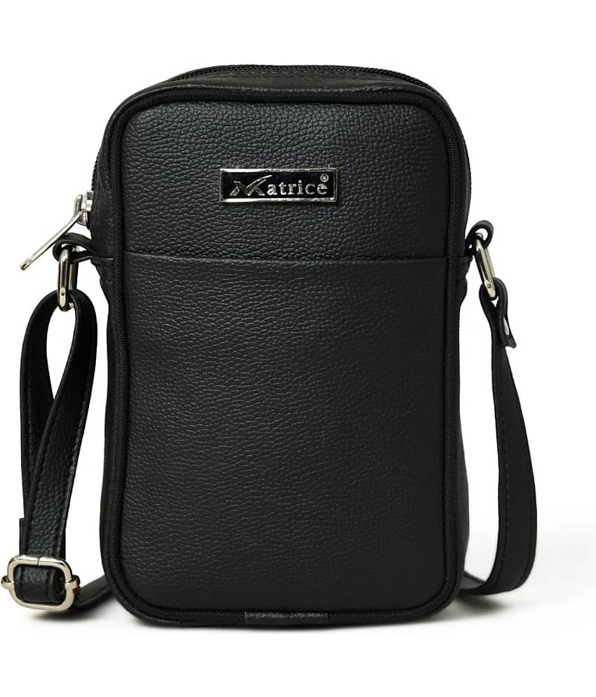 MATRICE - Black Textured Messenger Bag