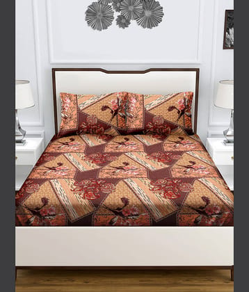 Bella Casa Cotton Double Bedsheet ( Multicolor )