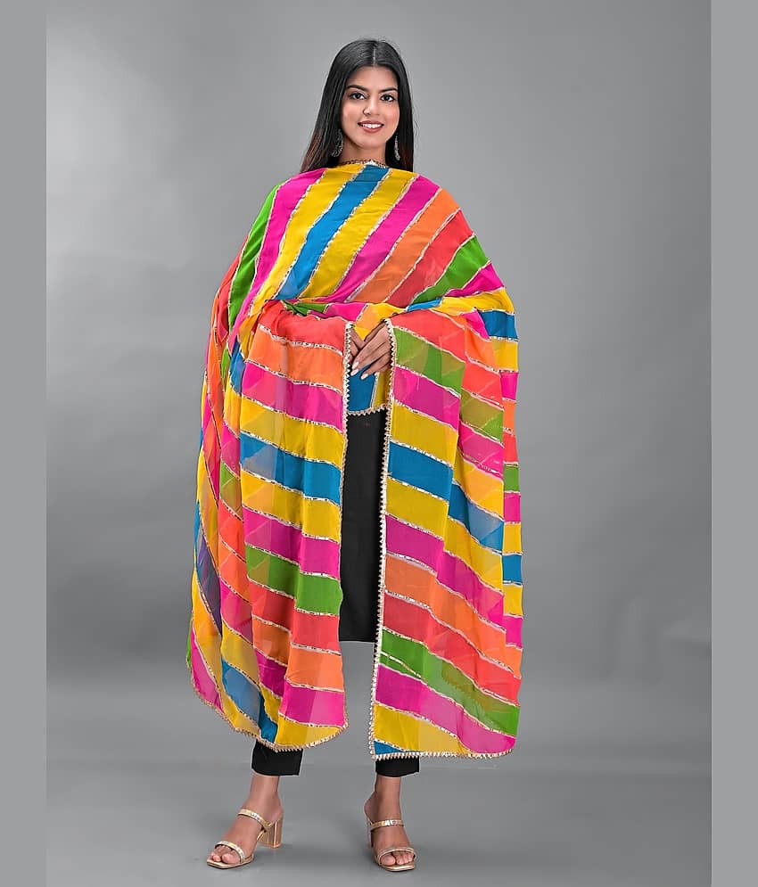 Apratim - Multicoloured Chiffon Women's Dupatta - ( Pack of 1 )
