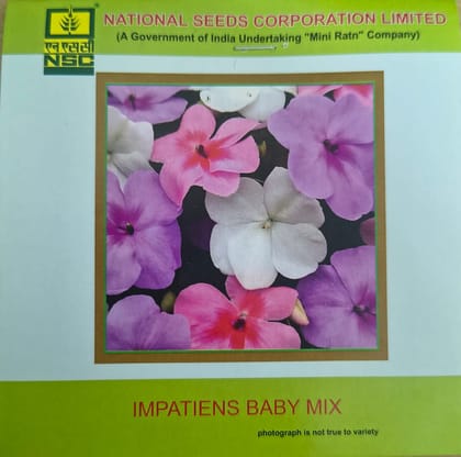 NSC Impatiens Baby Mix Flower Seed, 0.5gm