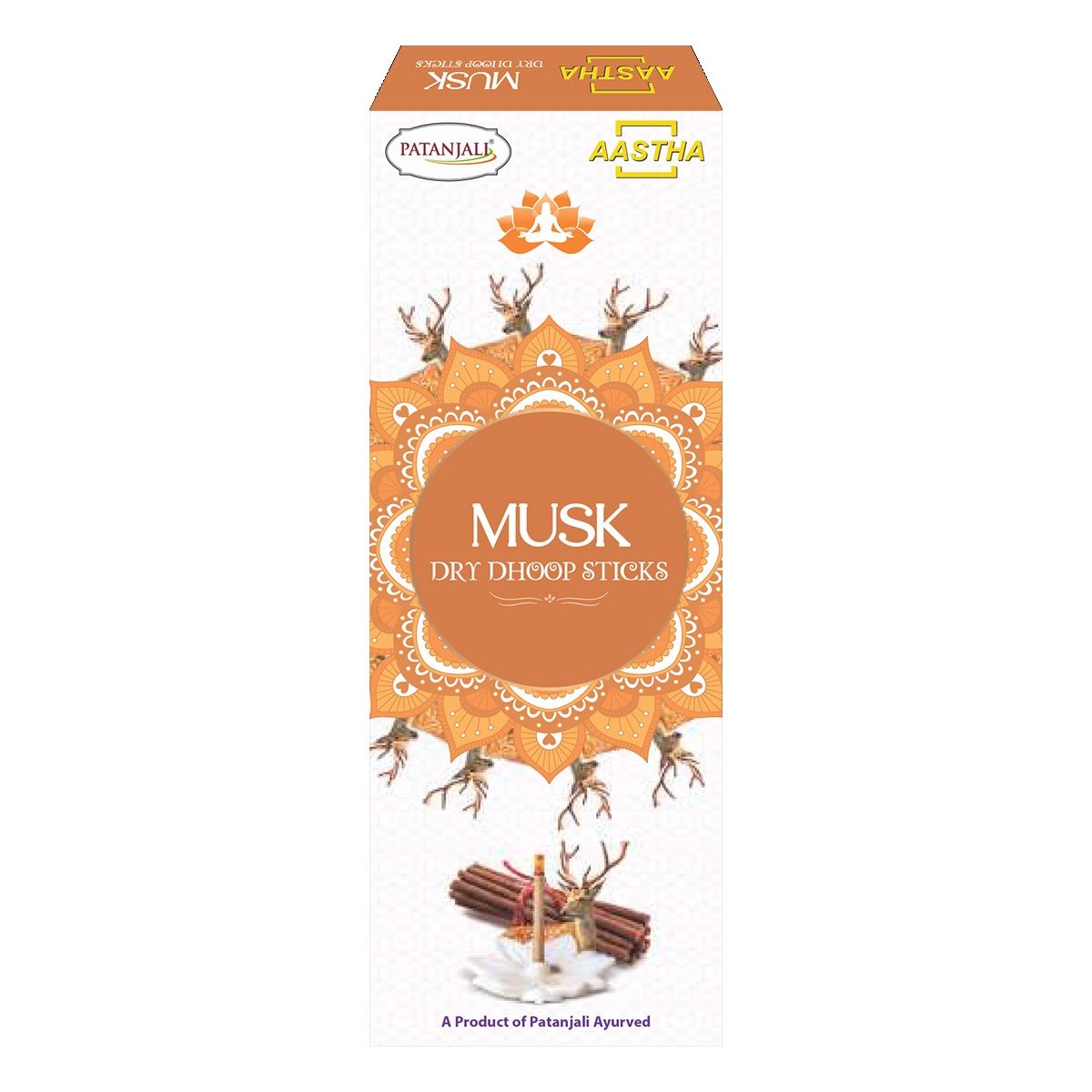 Patanjali Aastha Dry Dhoop Sticks Musk 8 N