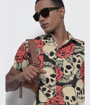 The Indian Garage Co Men Black Printed Casual Shirt