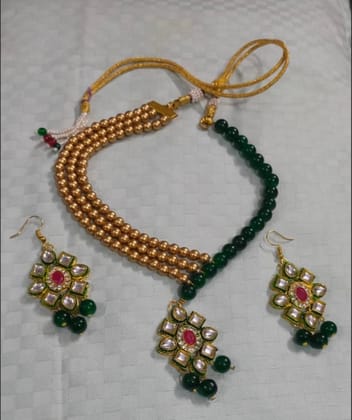 Royal Radiance Kundan & Glass Beads Jewellery Set