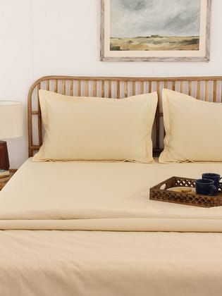 Ginger Double Bedsheet Set (Beige)