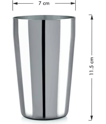 Neelam - Set of 6 pcs Steel Glasses 300 ml ( Pack of 6 )