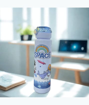 Radhe Creation Space Theme Kids Water Bottle Multicolour Plastic Water Bottle 900 mL ( Set of 1 )