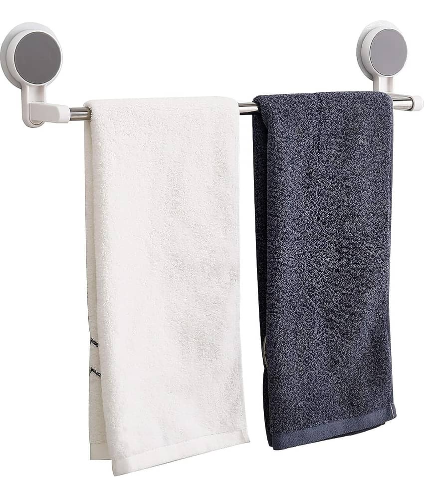 NCMART Wall Mounted Self Adhesive Magic Sticker Towel Holder in Bathroom/Towel Rod for Bathroom/Hangers for Clothes/Cloth Hanger for Wall/Towel Stand/Towel Napkin (Towel Rack) (Pack of 1)