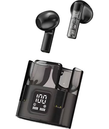VERONIC Transparent Design Bluetooth True Wireless (TWS) In Ear 24 Hours Playback Powerfull bass,Fast charging IPX4(Splash & Sweat Proof) Black