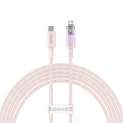Baseus Explorer Series Fast Charging Cable with Smart Temperature Control Type-C to iP 20W-2m / Pink