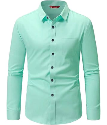 Yugnik Cotton Blend Slim Fit Full Sleeves Men's Formal Shirt - Orange ( Pack of 1 )