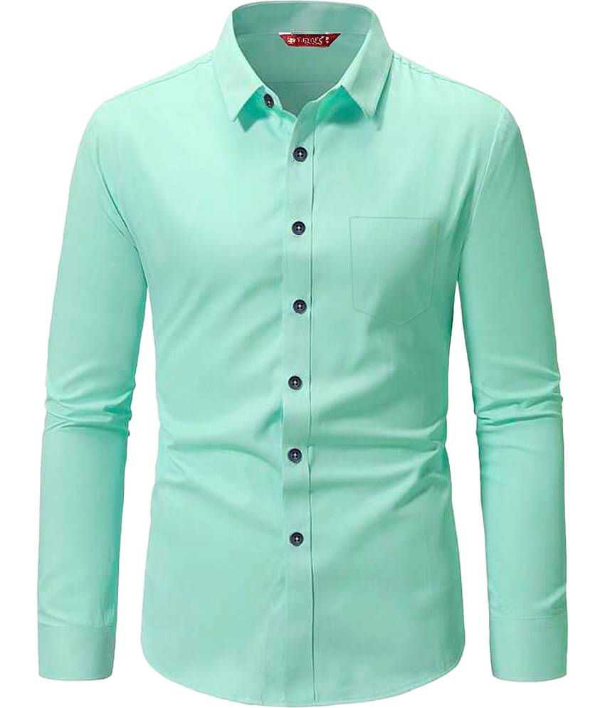 Yugnik Cotton Blend Slim Fit Full Sleeves Men's Formal Shirt - Orange ( Pack of 1 )