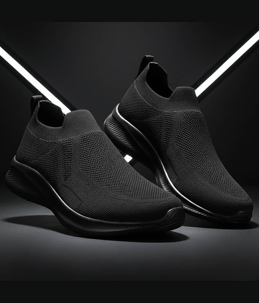 PENNEN Black Men's Sports Running Shoes