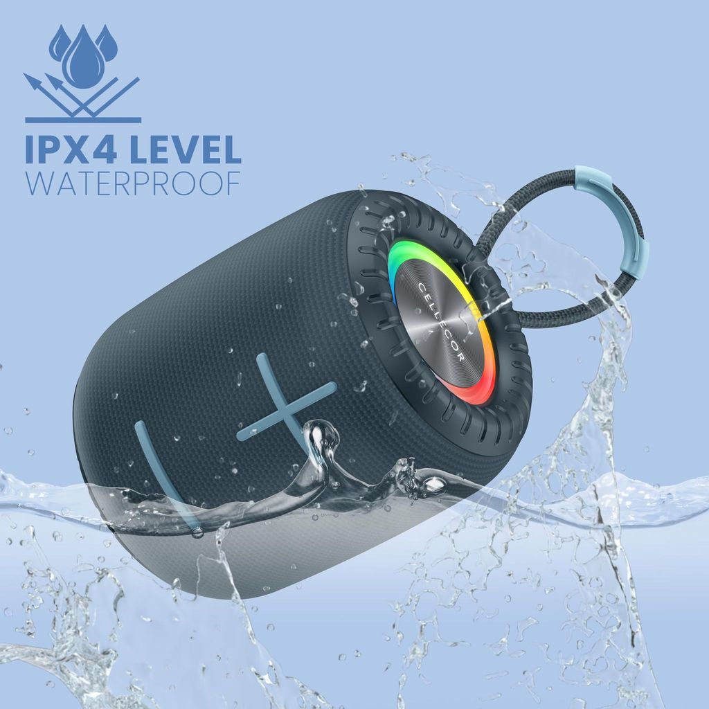 CELLECOR BT-703 6W Mini Portable Wireless Speaker | 6 Hour Playtime | 5.0V | Bluetooth Speaker with RGB Light - Blue