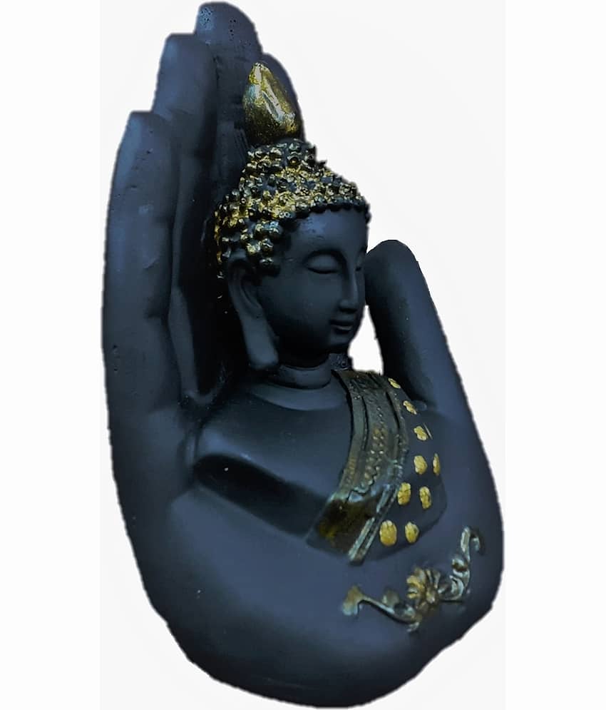 AFTERSTITCH palm buddha idol statue for home office decor showpiece God Figurines 17 cm  (Pack of 1)