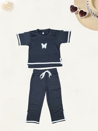 Girl's Causal Co-Ord Set [GCS-6005] (3-11 Years)-3-4Y (Size - 22) / Imported