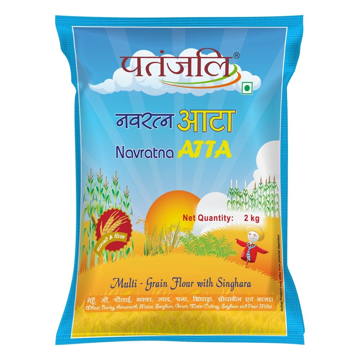 Patanjali Navratna Atta, 2 Kg - Patanjali Navratna Atta, 2 Kg