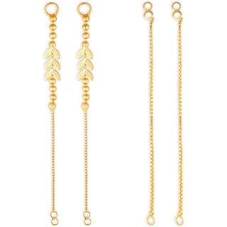 1gram gold Plated Kanchain Ear chain earcuff Ear to Ear Combo for Women & Girls