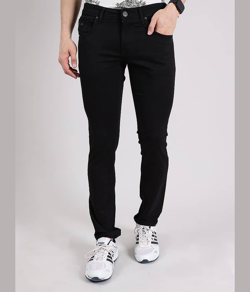 Hoffmen Regular Fit Faded Men's Jeans - Black ( Pack of 1 )