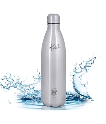 inKitch Double Walled Vacuum Silver Thermosteel Flask ( 1000 ml )