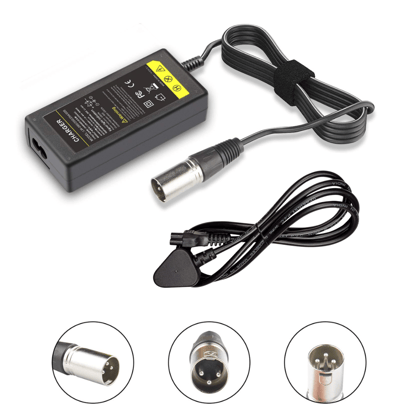 3-Pin Adapter Compatible with Innuovo EW-M34 W3431 Furgle 4 Wheels Mobility Scooter Electric Powered Wheelchair Power Wheel Chair 24VDC 12Ah Sealed Lead Acid Battery Charger PSU