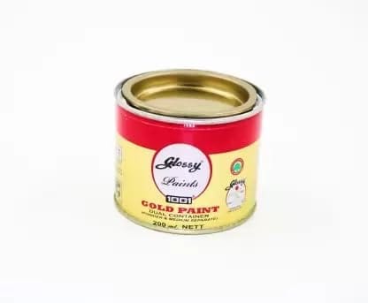 1001 GOLD PAINT DUAL PACK (POWDER & MEDIUM SEPARATE) WITH SMOOTH FINISH Golden Enamel Wall Paint 200 ML