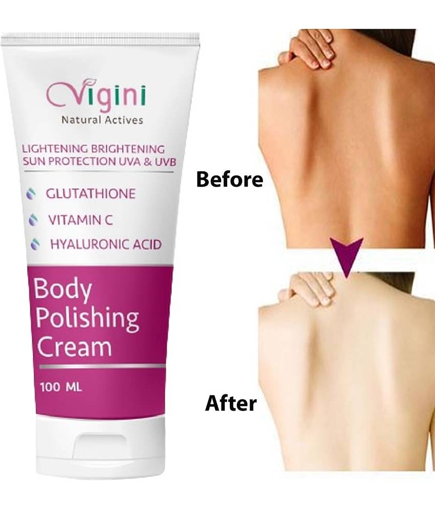 Vigini Skin Whitening Body Polishing Lightening Sunscreen Cream Kozi@care Glow D Tan Goree  Day & Night Under Arms Face Serum SPF 30 Cream 100 gm