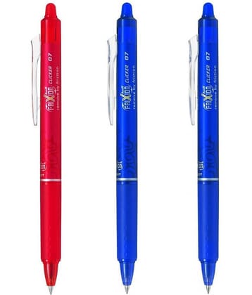 Pilot Frixion Clicker Ball Pen Blue 2, Red 1