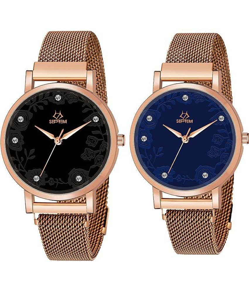 Septem Rose Gold Stainless Steel Analog Womens Watch
