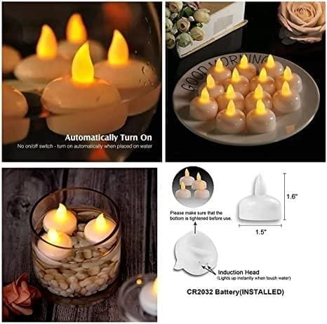 Flameless LED Tea Lights - Battery Operated Realistic Candles Pack of 24