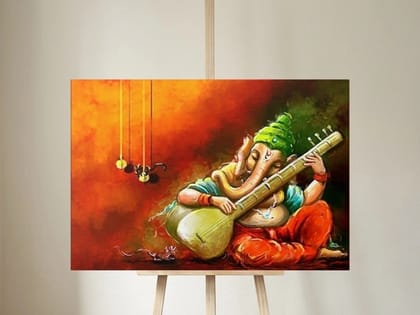 Ganesha Playing Veena 24X36