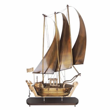 Brass Sailing Ship Model – Nautical Ocean-Themed Home Decor, Height : 49 Inch (MRMAS172 E)