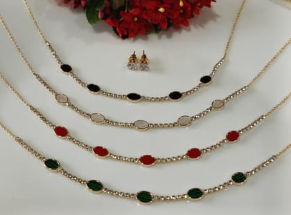 Silver/Gold/Rose Gold Plated Choker Necklace- NK 2452