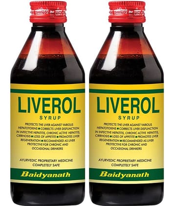 Baidyanath Liverol Syrup Natural And Ayurvedic Formulation Complete Liver Care 200ml (Pack of 2)