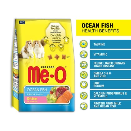 Me-O Cat Dry Food Kitten Ocean Fish 1.1 KG