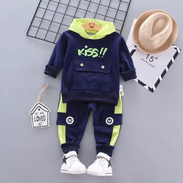 Kids Imported Winter Printed Top Bottom Combo Dress for Boys & Girls-0-1 Year