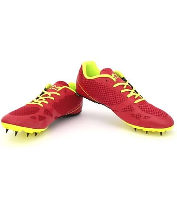 Nivia Running Spikes  Red Hiking Shoes