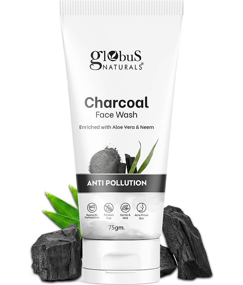 Globus Naturals Charcoal Face Wash For All Skin Type, 75g