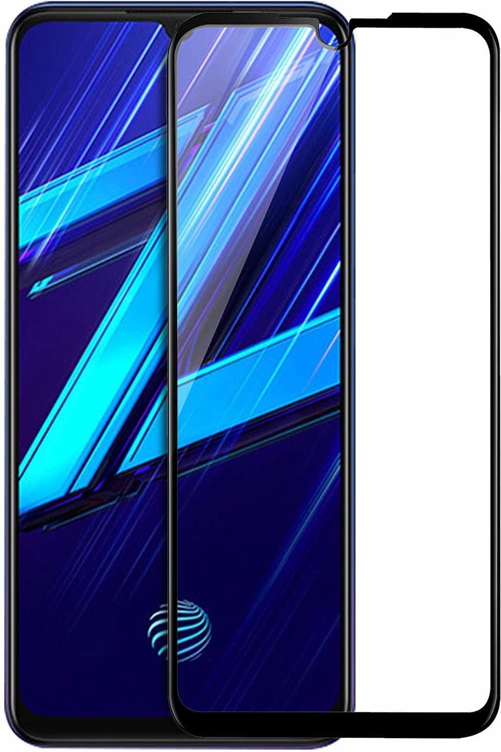 PLUGTECH Advanced Tempered Glass With Anti-Explosion 9H Hardness Edge-To-Edge Coverage Screen Guard for VIVO S1