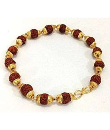 Gold Plated Rudraksha Bracelet