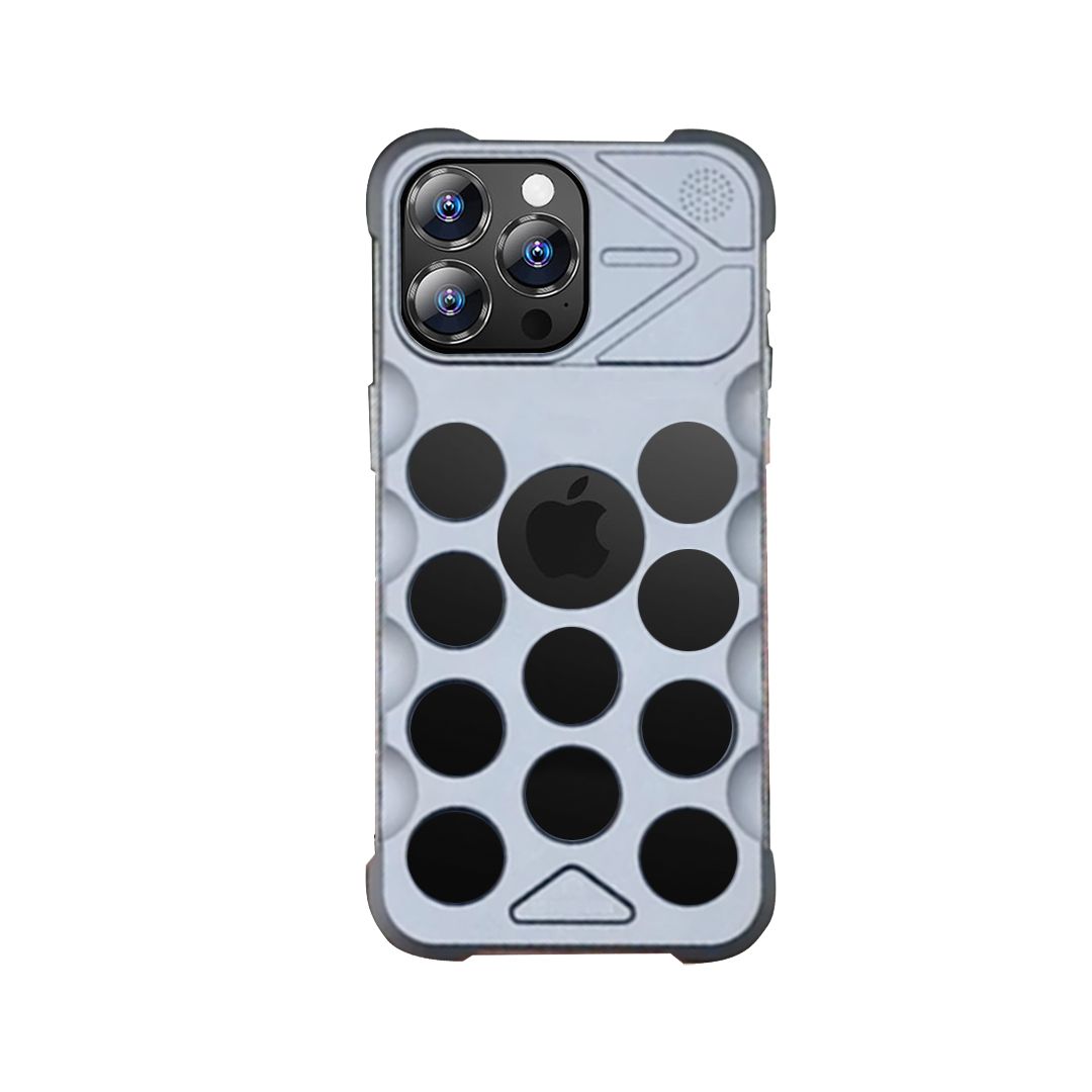 Thanos - Ultra Premium Titanium Inbuild Fragrance iPhone Metal Case - Silver-iPhone 14