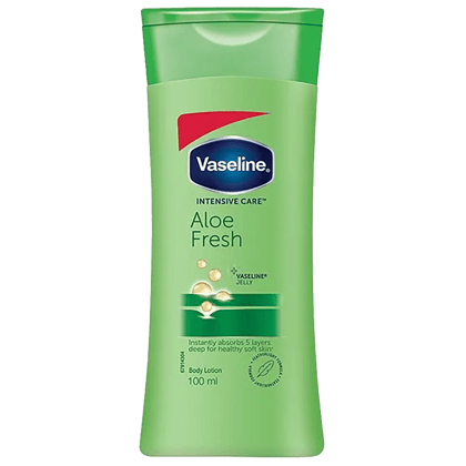 Vaseline Intensive Care Aloe Fresh Body Lotion - For Healthy Soft Skin + Vaseline Jelly, Instantly Absorbs 5 Layers Deep, 100 Ml Vaseline Intensive Care Aloe Fresh Body Lotion - For Healthy Soft Skin + Vaseline Jelly, Instantly Absorbs 5 Layers Deep, 100 Ml