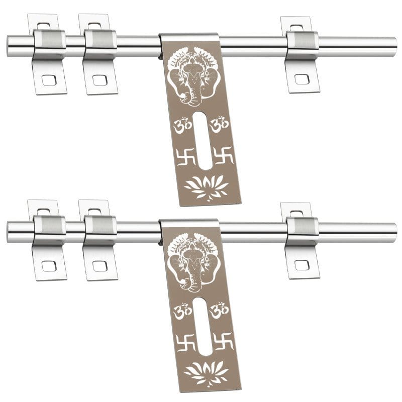 S-GUARD Stainless Steel Door Fitting Aldrop for Home, Gate, Bedroom, Store Room, Offices-Ganesha-4-2 Pcs