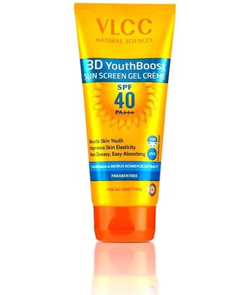 Vlcc 3D Youth Boost Spf 40 +++ Sunscreengel Cream , 100G , For Sun Protection