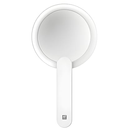 Travel Makeup Mirror 1x/10x Magnifying | Rechargeable Portable Handheld Folding Mirror with LED Light | Compact Travel Mirror for Handbag & Pocket