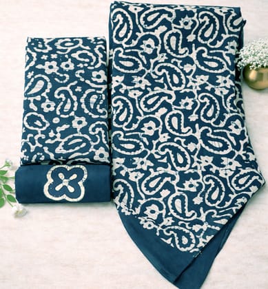 Handcrafted Batik Print Unstitched 3-Piece Suit Set Handcrafted Batik Print Unstitched 3-Piece Suit Set